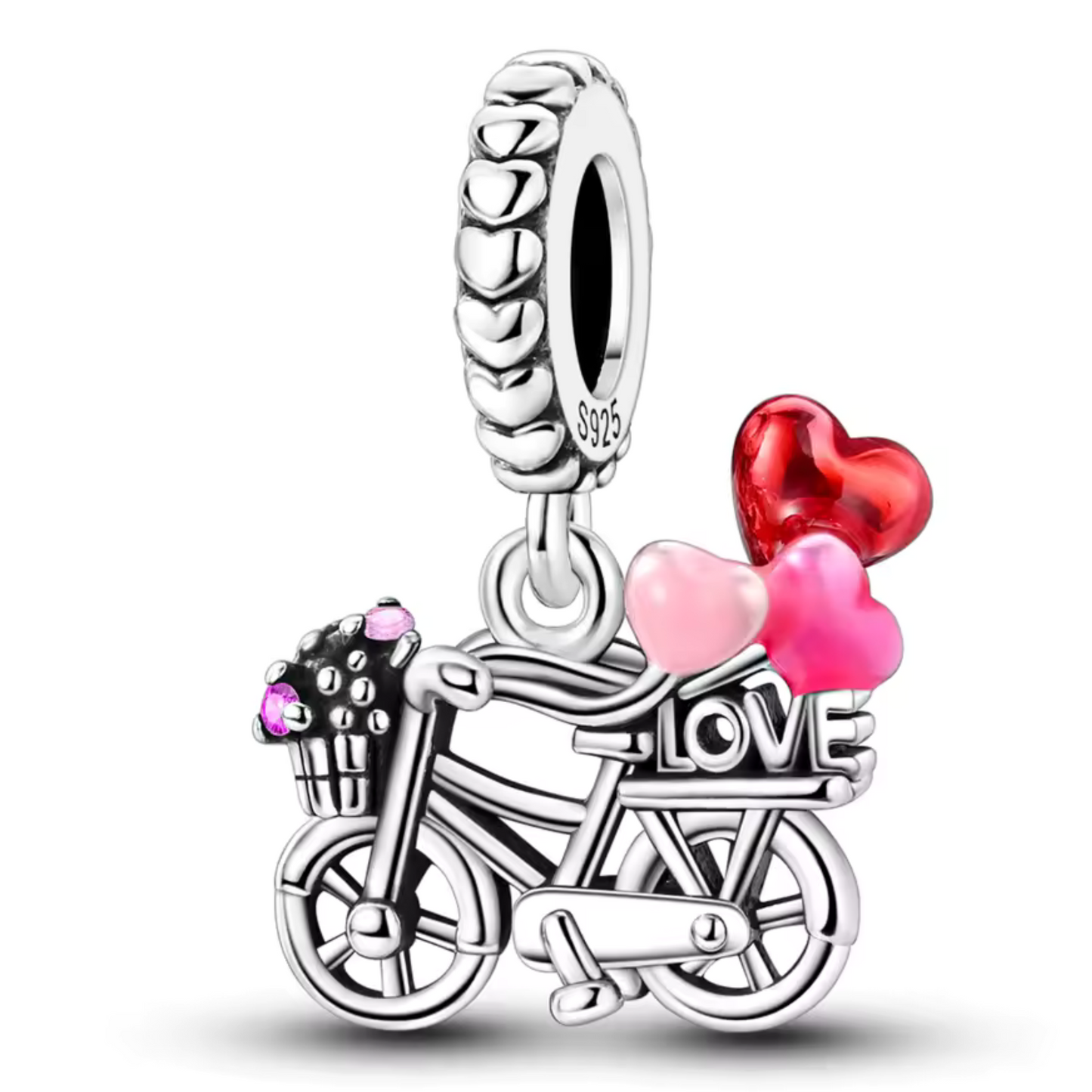 Love Bike Charm – Liebes- und Herzballons