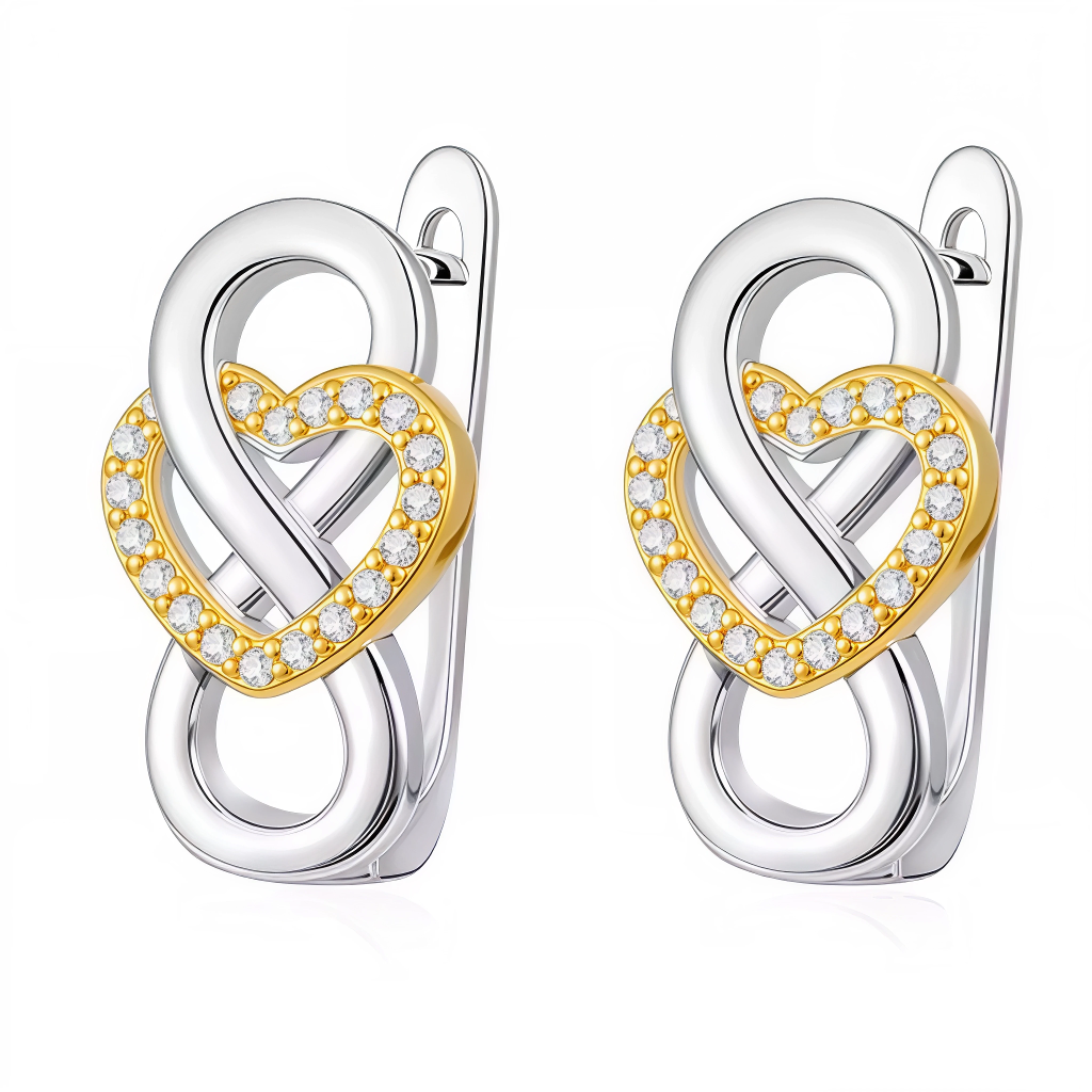 Paire de boucles d’oreilles en argent 925 représentant le symbole de l’infini, délicatement orné d’un petit cœur. Un bijou romantique et raffiné, idéal pour symboliser l’amour éternel et apporter une touche élégante à votre style.
Caractéristiques
– Métal : argent 925
– Design : signe infini avec cœur
– Type : boucles d’oreilles
– Finition élégante et soignée