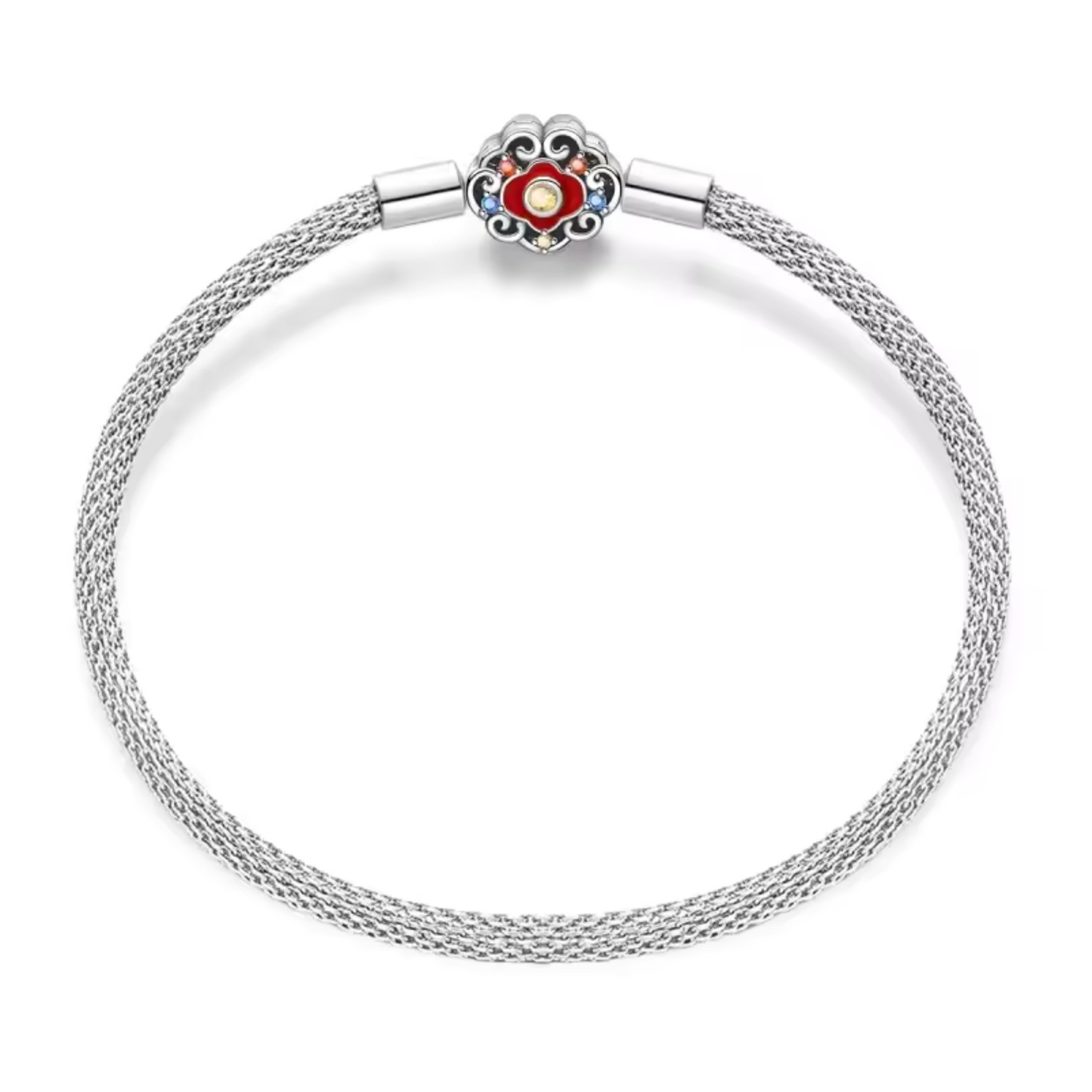 Célébre ta connexion avec les traditions et la culture chinoise avec ce bracelet argenté inspiré du Nouvel An Chinois. Fabriqué en argent 925, ce bracelet représente la chance, la prospérité et les bonnes vibrations pour la nouvelle année. Un bijou raffiné et porteur de sens, parfait pour accueillir un nouveau cycle avec élégance et harmonie.
