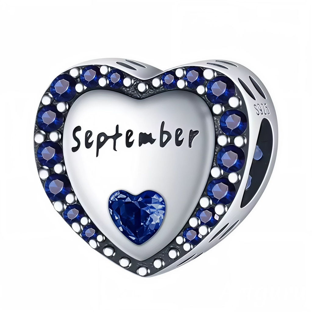 Célébrez le mois de septembre avec ce charm en argent 925 en forme de cœur, délicatement orné d’un contour de strass bleus éclatants. Au centre, l’inscription « September » est gravée avec élégance, sublimée par une pierre bleue en forme de cœur qui symbolise la confiance et la sagesse. Un bijou parfait pour marquer un anniversaire de septembre ou offrir un cadeau raffiné et porteur de sens.