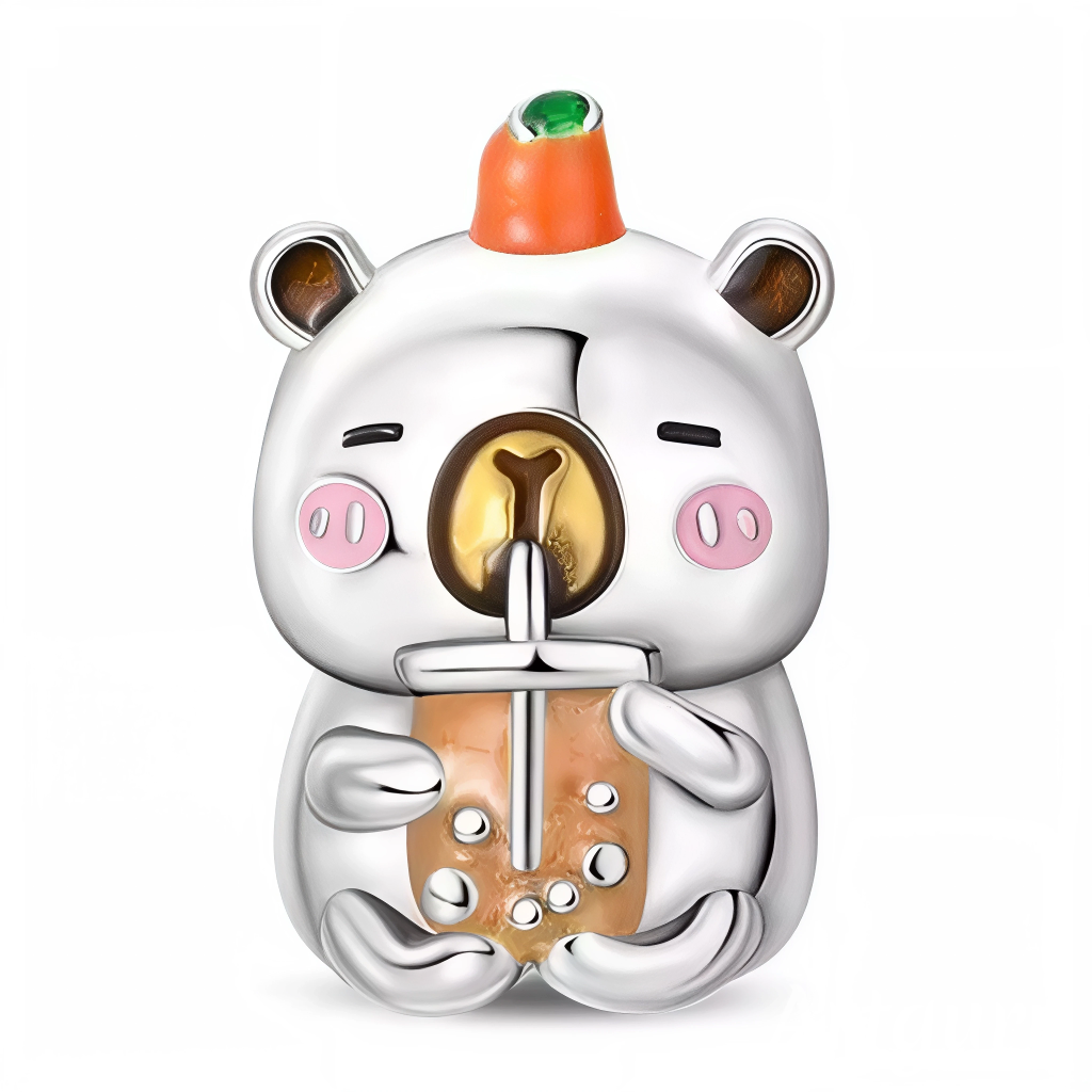Charm en argent 925 représentant un capybara assis tenant un bubble tea, adorable et original pour personnaliser vos bracelets.
Caractéristiques
– Métal : argent 925
– Détails précis : capybara et bubble tea
– Compatible avec tous types de bracelets en argent 925
