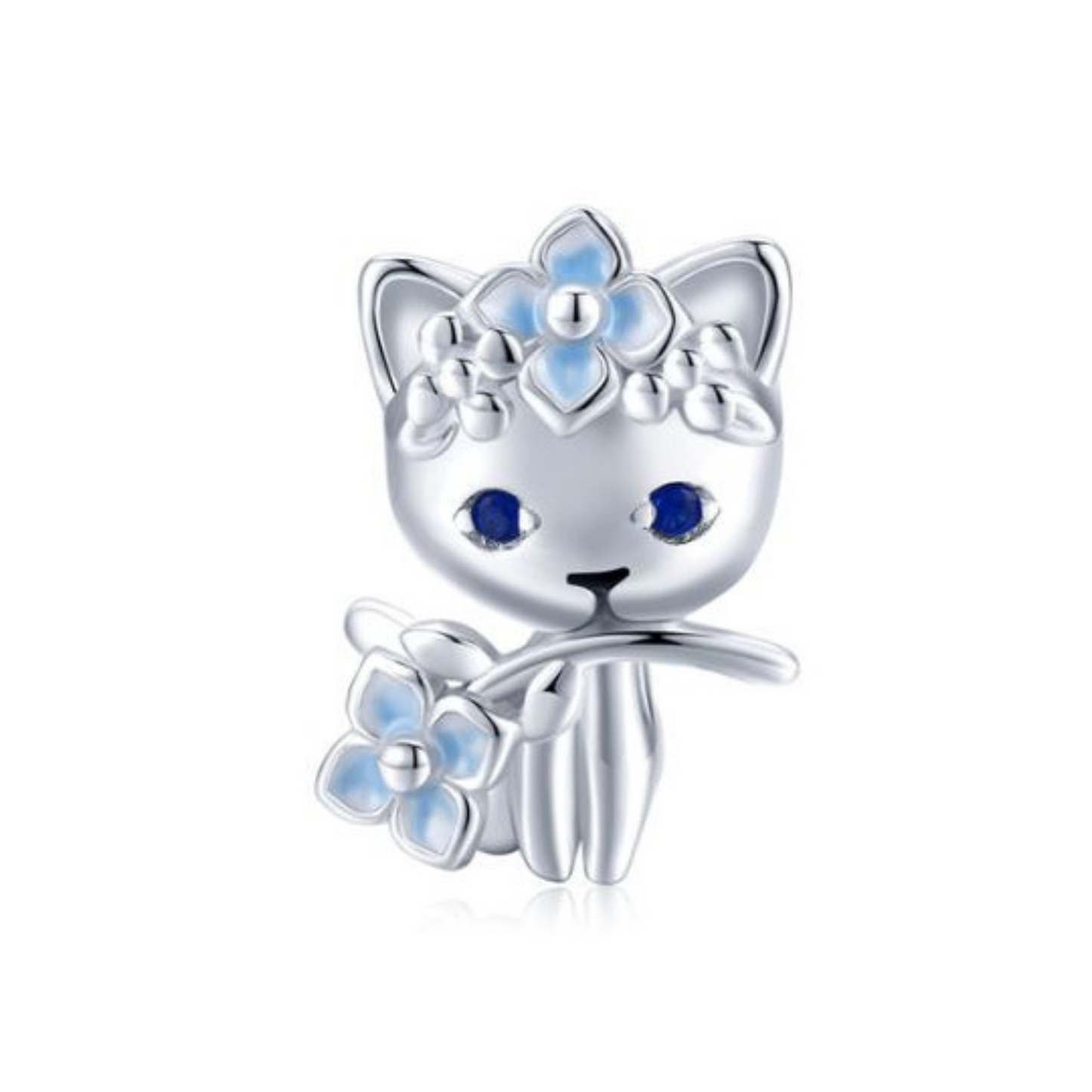 Ajoutez une touche de charme et de fraîcheur à votre collection avec ce charm en forme de chat bleu orné de motifs floraux. Fabriqué en argent sterling S925, ce charm associe élégance et qualité tout en capturant la beauté et la douceur d’un chat décoré de fleurs.
Le design vibrant du chat bleu, combiné avec des détails floraux colorés, crée un accessoire unique et plein de personnalité. Compatible avec les bracelets Pandora, ce charm est idéal pour ceux qui aiment les animaux et les motifs floraux dans le