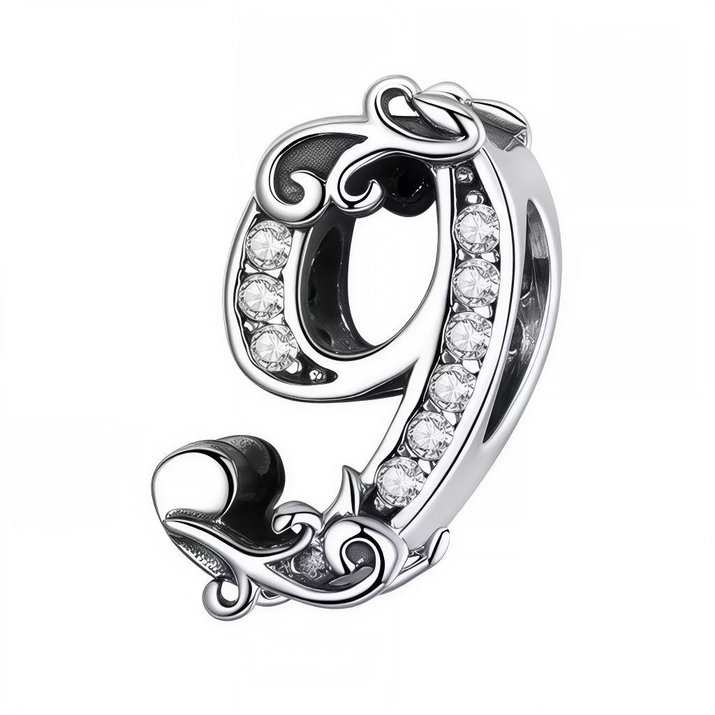 Ajoutez une touche unique à votre bracelet avec ce charm en forme de chiffre "9", réalisé en argent 925. Un bijou élégant et discret, idéal pour symboliser un chiffre important ou un moment précieux.