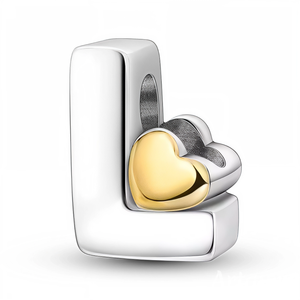 Personnalisez votre bijou avec douceur grâce à ce charm en forme de lettre "L", réalisé en argent 925 et délicatement orné d’un petit cœur doré. Une création élégante et symbolique, parfaite pour exprimer votre attachement avec raffinement.
