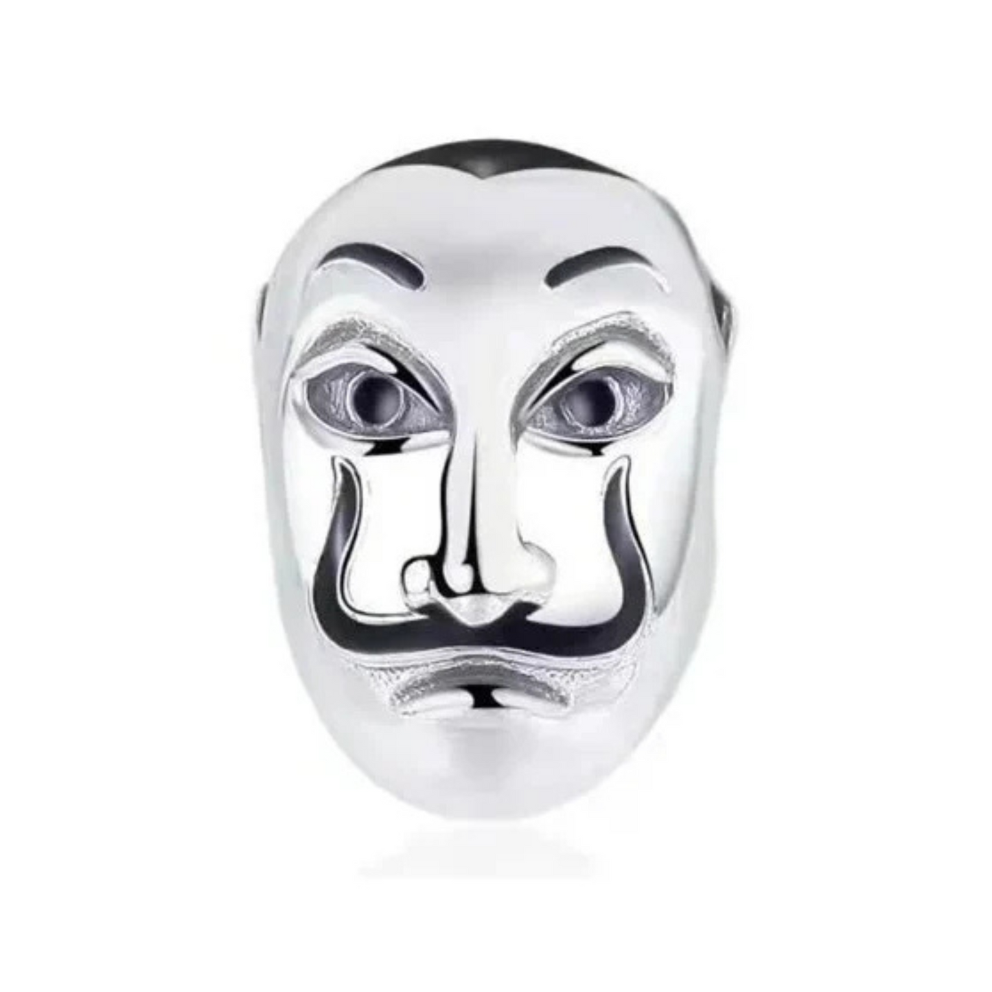 Exprimez votre côté audacieux et mystérieux avec le Charm Masque de La Casa de Papel, finement conçu en argent 925. Inspiré du célèbre masque emblématique de la série à succès, ce charm symbolise la rébellion, la liberté et le courage de rêver en grand. Avec ses détails soigneusement sculptés, ce bijou est un hommage parfait aux fans de l’univers de La Casa de Papel.
Que vous soyez un passionné de la série ou que vous souhaitiez ajouter une touche de mystère et de style à votre bracelet, ce charm sera une