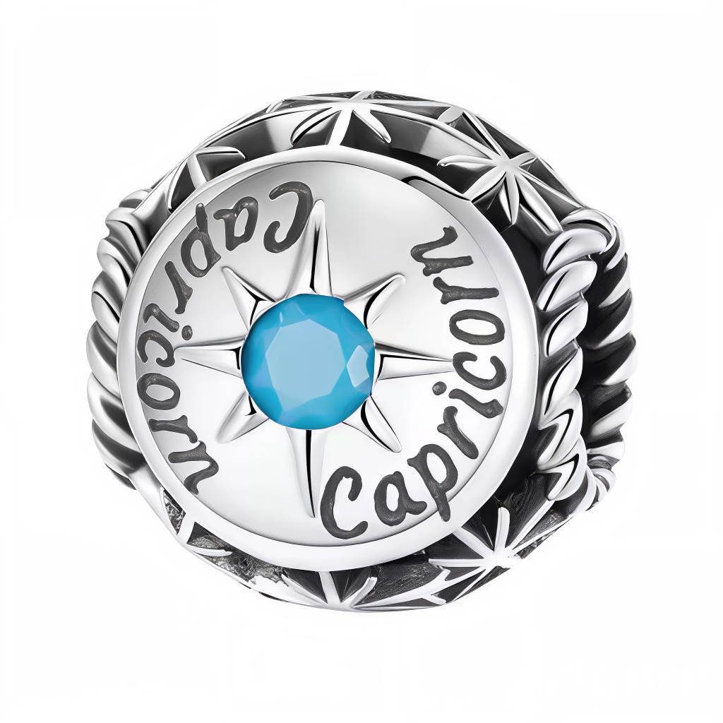 Affichez votre signe astrologique avec raffinement grâce à ce charm rond dédié au Capricorne. Orné d’une pierre bleu clair éclatante au centre, ce bijou en argent 925 allie élégance et symbolisme. Parfait pour personnaliser votre bracelet ou offrir un cadeau unique à un passionné d’astrologie.