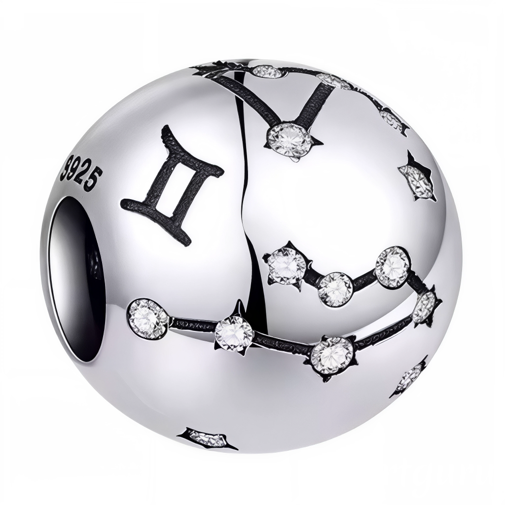 Célébrez la dualité et l’esprit vif des Gémeaux avec ce charm rond en argent 925, finement gravé de la constellation du signe. Ce bijou élégant et symbolique est parfait pour personnaliser votre bracelet ou offrir un cadeau unique à un passionné d’astrologie.