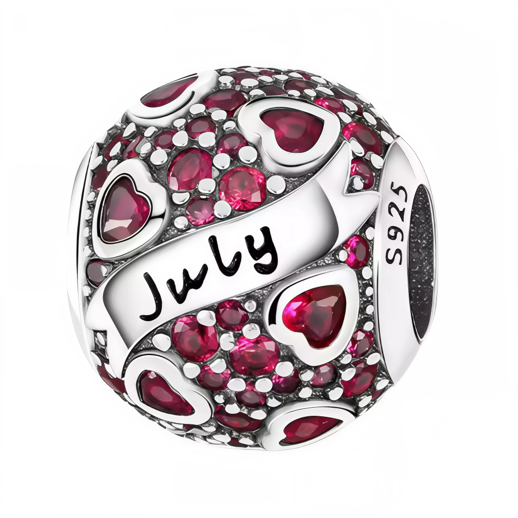 Célébrez votre mois de naissance avec passion grâce à ce charm rond, orné de strass rouges éclatants, symbole du mois de juillet. Fabriqué en argent 925, ce bijou raffiné et élégant est parfait pour personnaliser votre bracelet ou offrir un cadeau chargé de sens à une personne née en juillet.