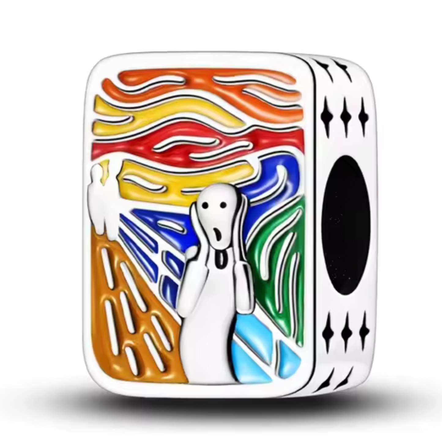 Apportez une touche artistique et expressive à votre collection avec ce charm unique inspiré du célèbre tableau Le Cri d'Edvard Munch. Ce charm en argent 925 capture l’intensité et l’émotion du chef-d'œuvre, rendant hommage à l’art moderne et à la puissance de l’expression humaine. Idéal pour les amateurs d’art et les passionnés de symbolisme, ce bijou est une déclaration artistique audacieuse.