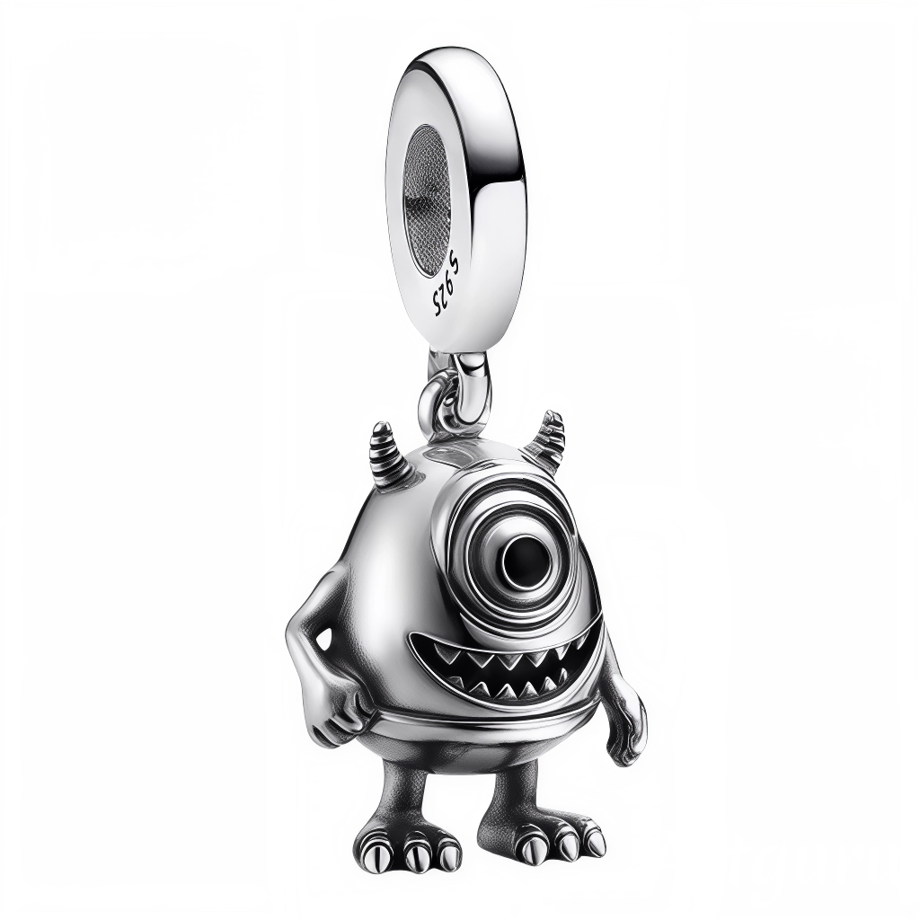 Ajoutez une dose de charme monstrueusement adorable à votre collection avec ce charm pendentif en argent 925 représentant Bob Razowski debout, avec ses deux cornes emblématiques. Ce bijou finement travaillé capture toute la personnalité attachante et espiègle du célèbre personnage de Monstres et Cie, dans un style sobre et élégant. Parfait pour les fans de Pixar et les amoureux de pièces originales pleines de caractère.