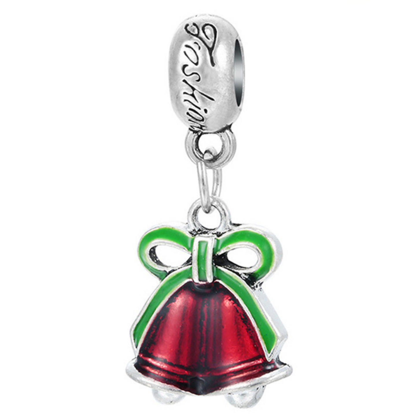 Apportez une touche festive et élégante à votre collection avec ce charm Cloche de Noël Argentée. Confectionné en métal argenté poli et délicatement orné de détails ciselés, ce charm capture la beauté d'une cloche de Noël, symbole de célébration et de joie hivernale. Sa finition brillante et ses courbes douces évoquent l'esprit enchanteur des fêtes, idéal pour ceux qui souhaitent ajouter un peu de magie de Noël à leur poignet. Compatible avec les bracelets Pandora, ce charm apportera une note classique et r