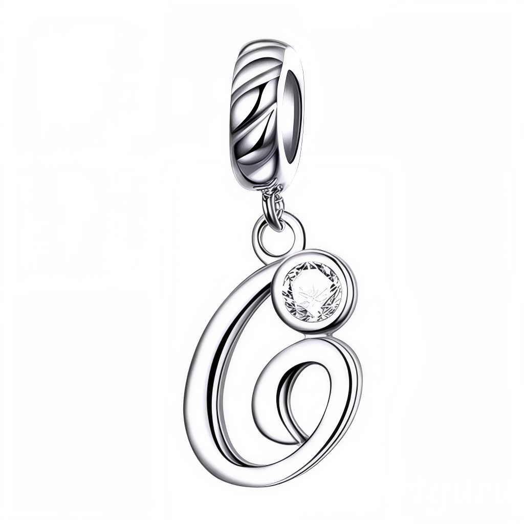 Personnalisez votre bracelet avec ce charm pendentif en argent 925 représentant la lettre "G". Son design élégant est orné d’un strass blanc scintillant qui reflète délicatement la lumière, offrant un bijou à la fois simple, raffiné et plein de charme. Idéal à porter au quotidien ou à offrir en cadeau pour un style sophistiqué et significatif.