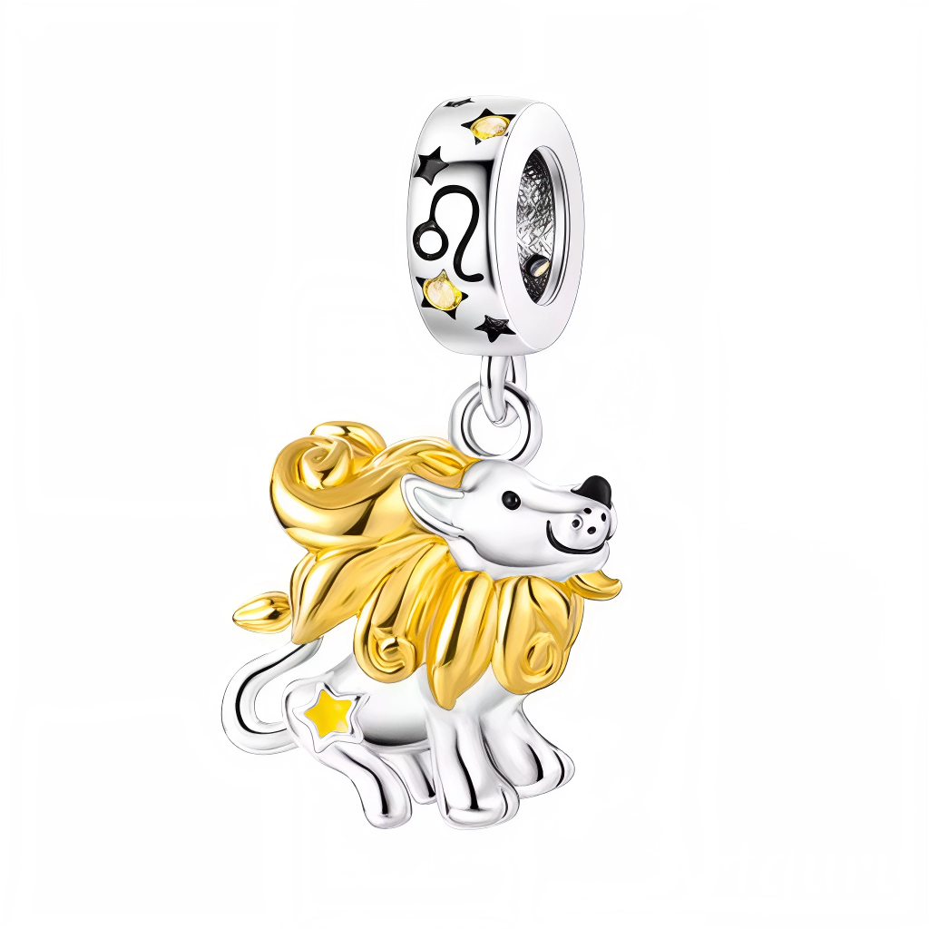 Affichez votre fierté et votre charisme avec ce charm pendentif en argent 925, représentant un lion majestueux prêt à rugir. Sa finition dorée et argentée, rehaussée d’une étoile lumineuse glow in the dark, incarne la puissance, la confiance et la chaleur du signe de feu qu’il symbolise. Ce bijou capte l’essence royale du Lion et apporte une touche éclatante à votre bracelet ou collier.