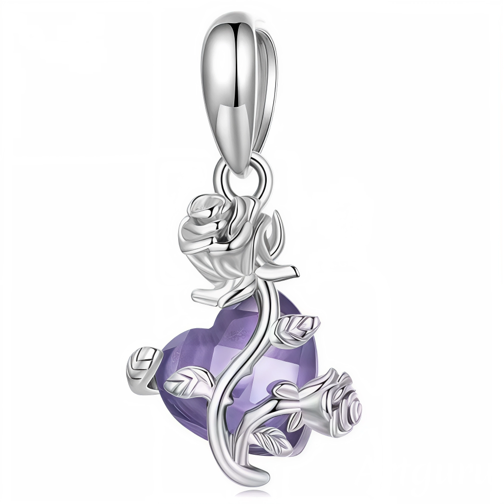 Un charm pendentif délicat en Argent 925, représentant un cœur violet profond sublimé par une rose finement travaillée. Une création romantique et élégante qui apporte une touche poétique à votre bracelet.
Caractéristiques
– Matière : Argent 925
– Design : Cœur violet avec rose
– Style : Romantique et raffiné