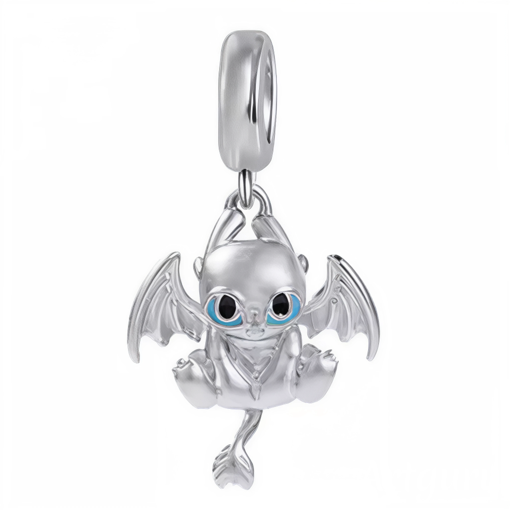 Laissez-vous emporter par la magie des cieux avec ce charm pendentif en argent 925 représentant la Furie Éclair, dragon gracieux et puissant. Inspiré de l’univers légendaire de Dragons, ce bijou majestueux symbolise la liberté, la loyauté et la force intérieure. Ses courbes élégantes et ses détails soignés rendent hommage à ce dragon aussi mystérieux qu’attachant.