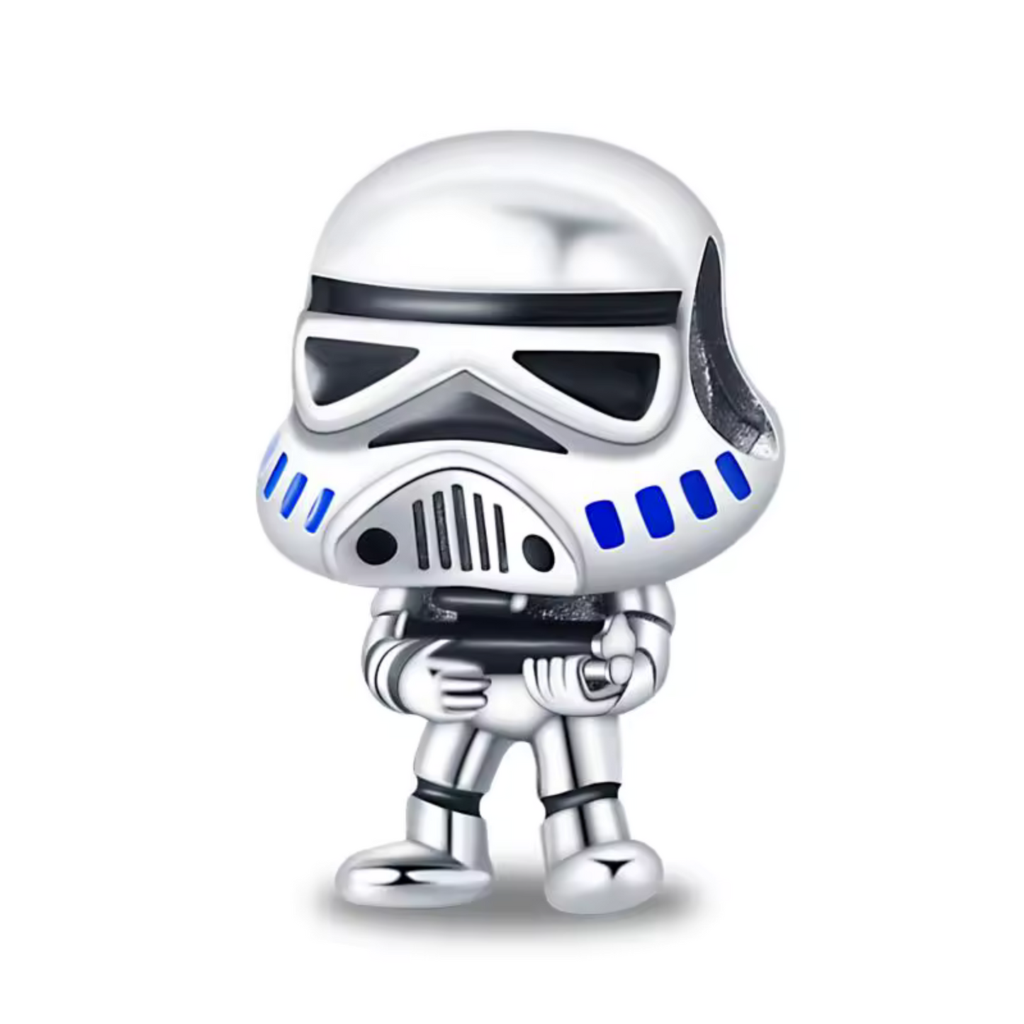 Affichez votre allégeance à l'Empire Galactique avec ce Charm - Stormtrooper, en argent sterling S925. Ce charm représente le casque emblématique des Stormtroopers, les soldats légendaires de l'Empire dans la saga Star Wars. Idéal pour les fans de la franchise, ce charm ajoute une touche galactique et unique à toute collection de bijoux.