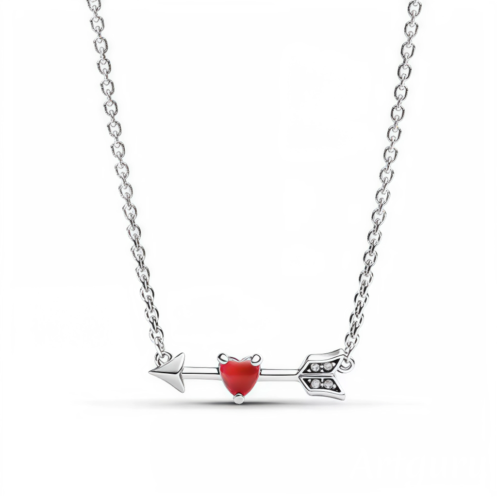 Ce collier élégant combine la symbolique de l'amour et de la direction avec un design raffiné. Une flèche délicate traverse un cœur rouge lumineux, créant un équilibre parfait entre force et tendresse. Ce bijou moderne et romantique apportera une touche de passion et de dynamisme à votre look, idéal pour les occasions spéciales ou pour ajouter du charme à votre quotidien.