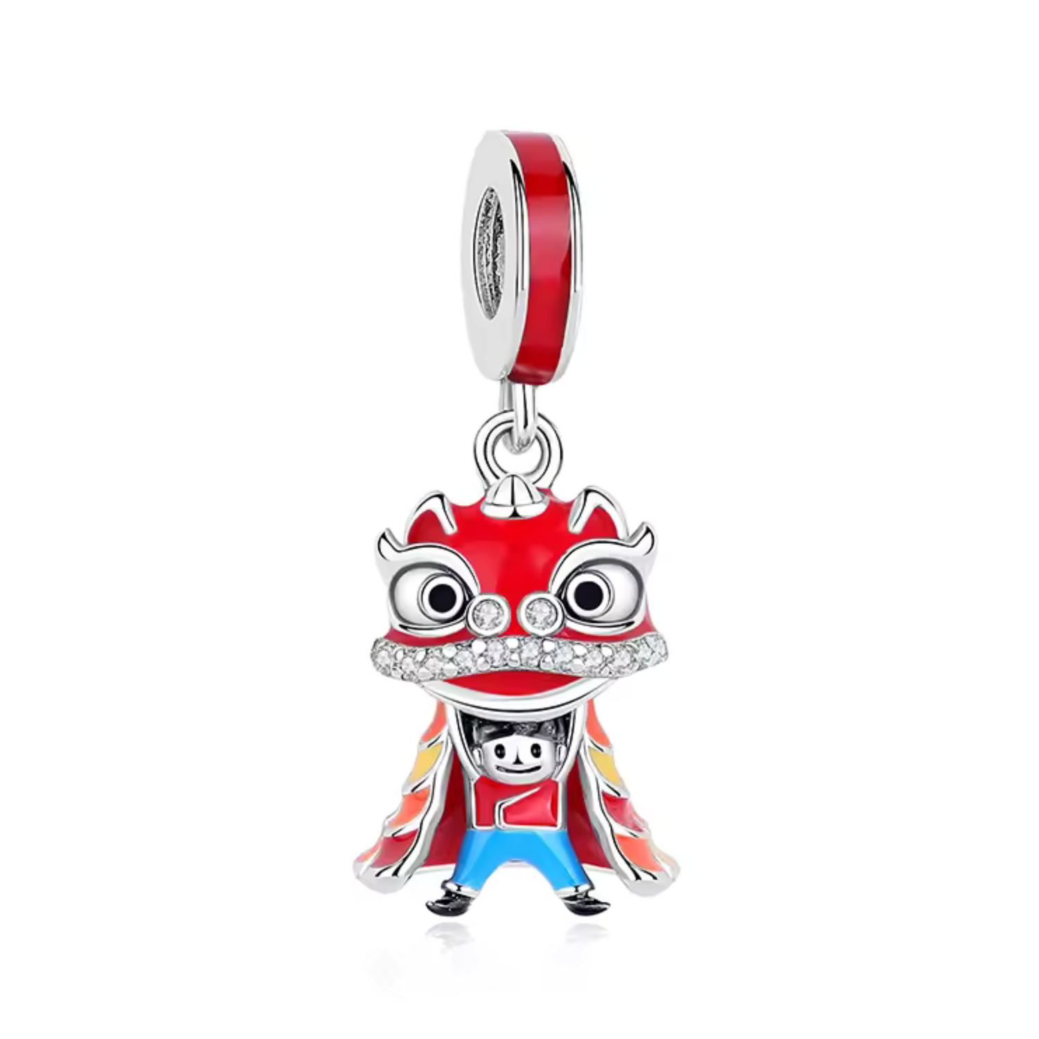 Chinese New Year's Day Child in Dragon Costume Pendant Charm