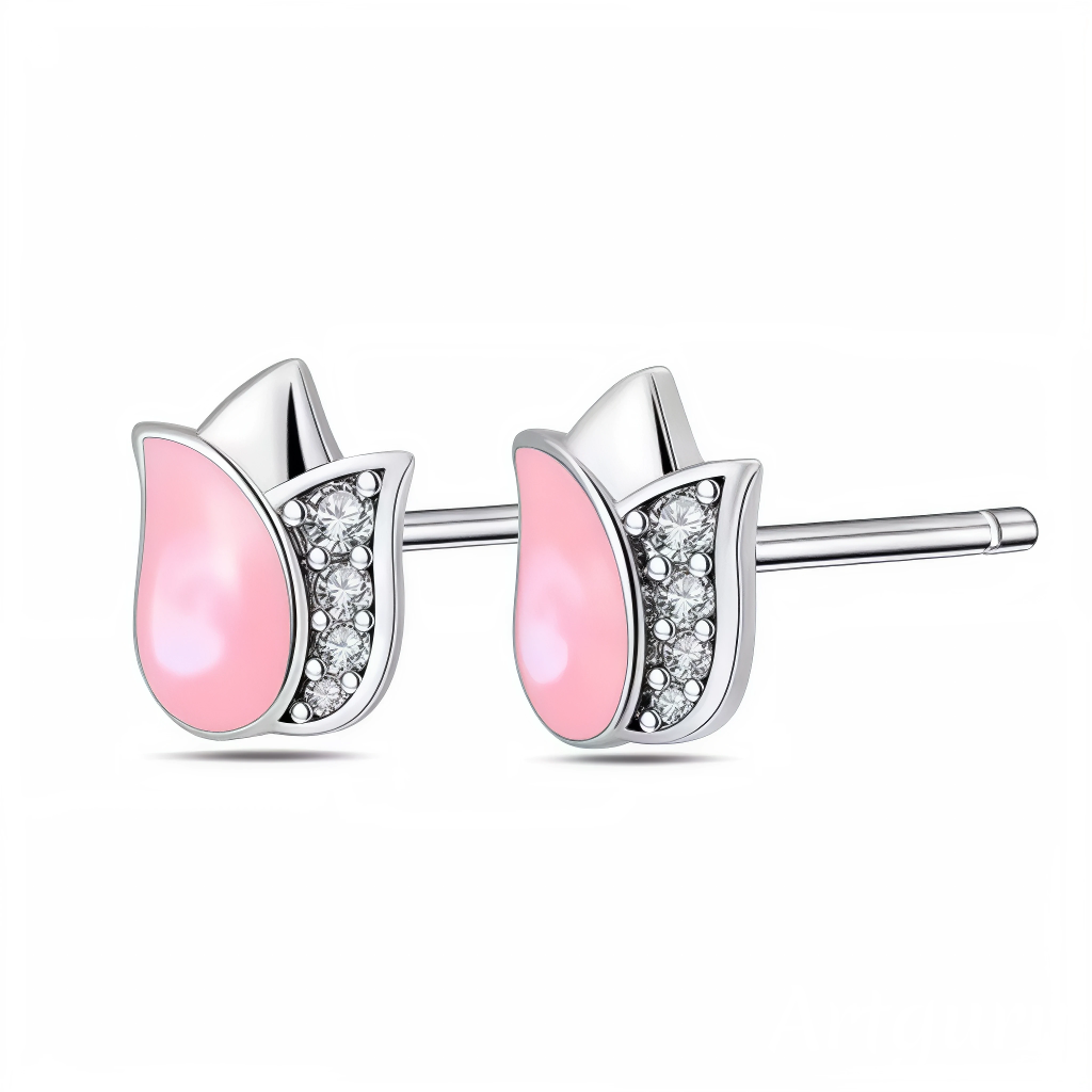 Boucles d’Oreilles Cœur Rose - Douceur Romantique et Éclat Féminin