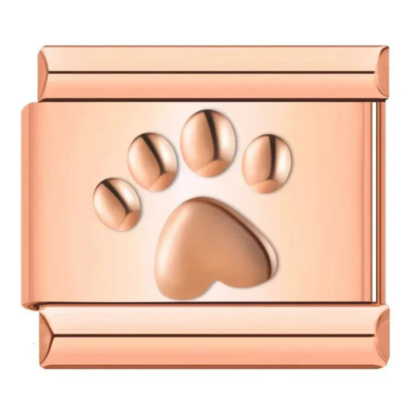 Italian Charm - Dog Paw Print (Silver, Gold or Rose Gold)
