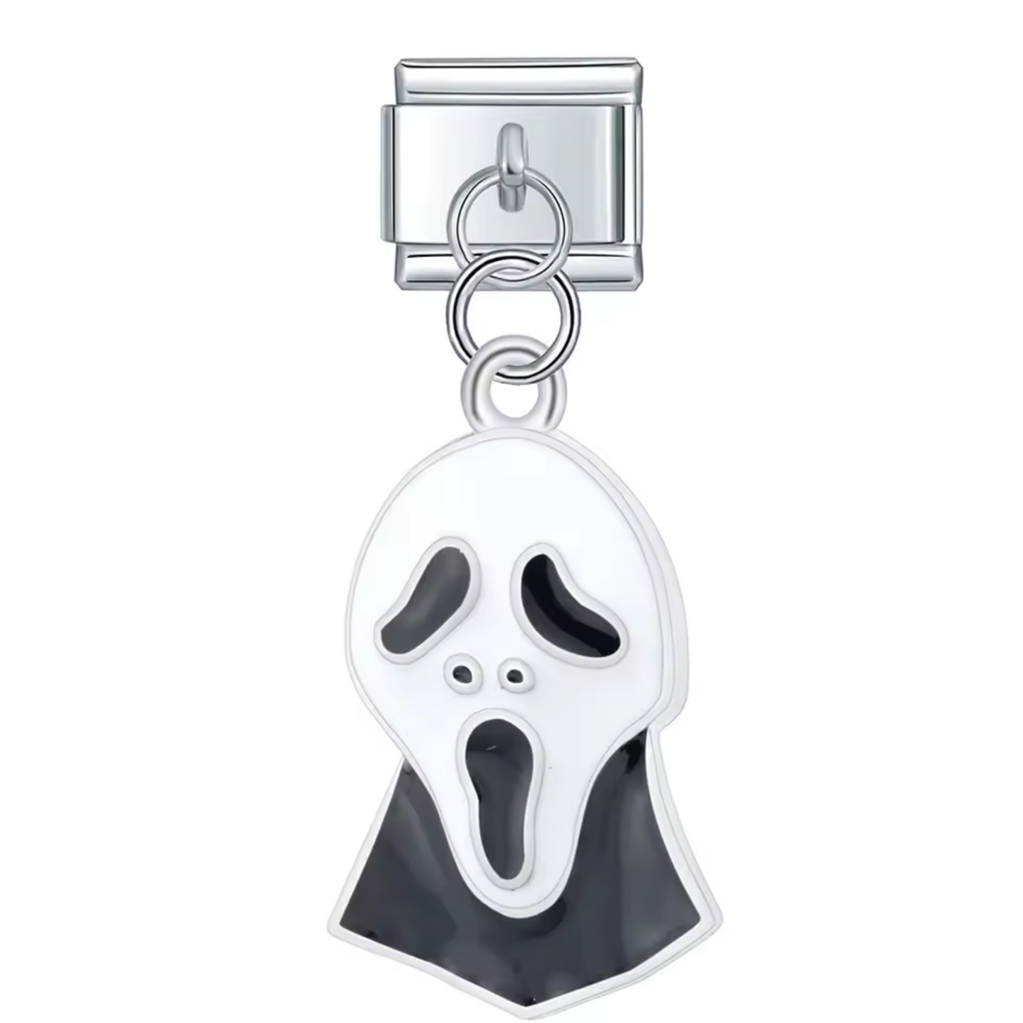Italienischer Charm-Silberanhänger – Ghostface