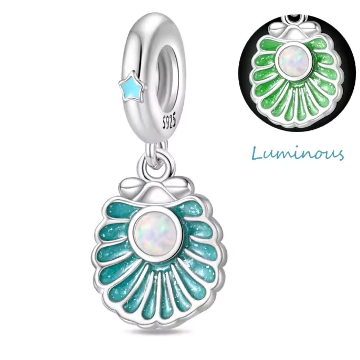 Shell Charm with Pearl – Marine Elegance