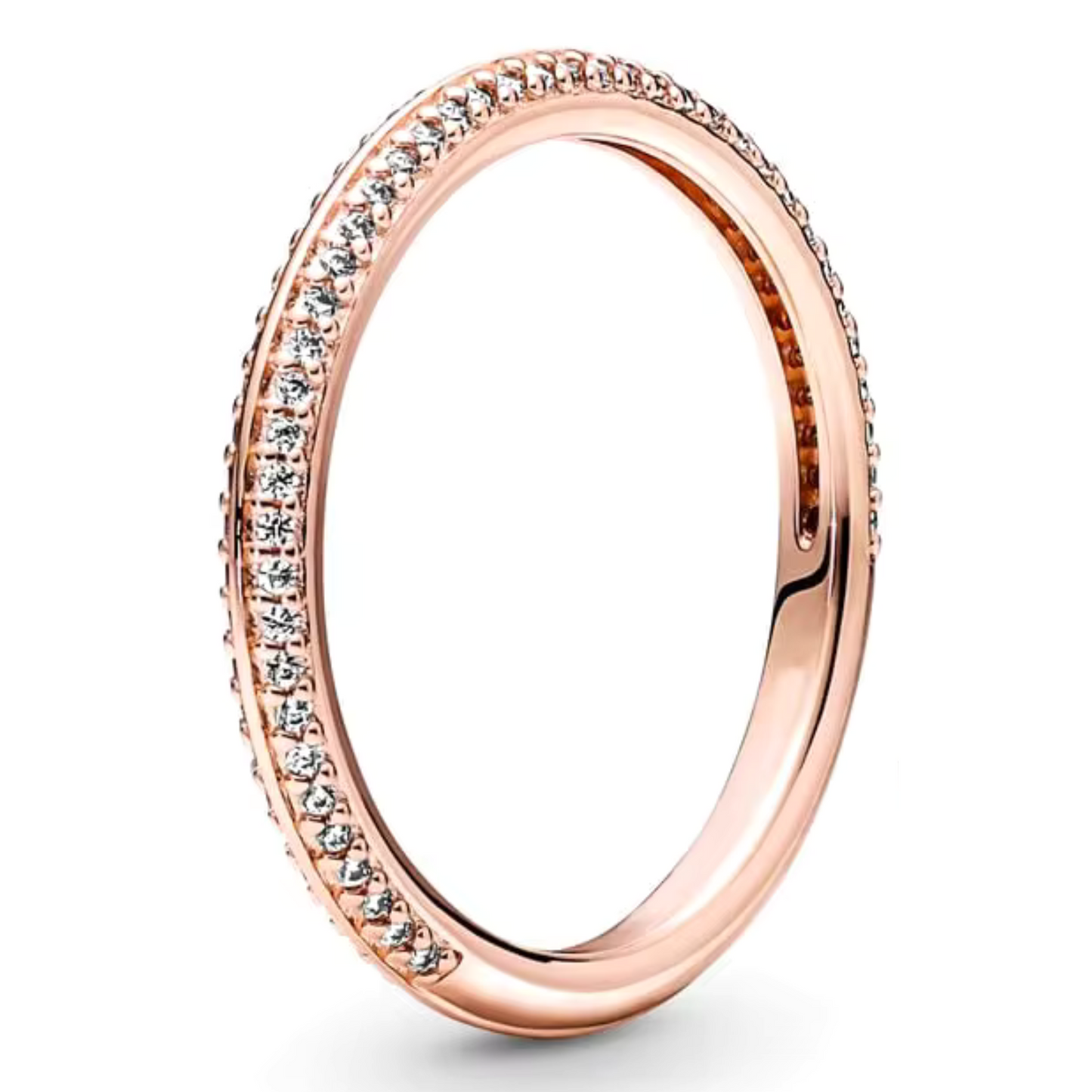 Bague Fine Rose Gold avec Strass – Éclat Doux et Raffinement Féminin