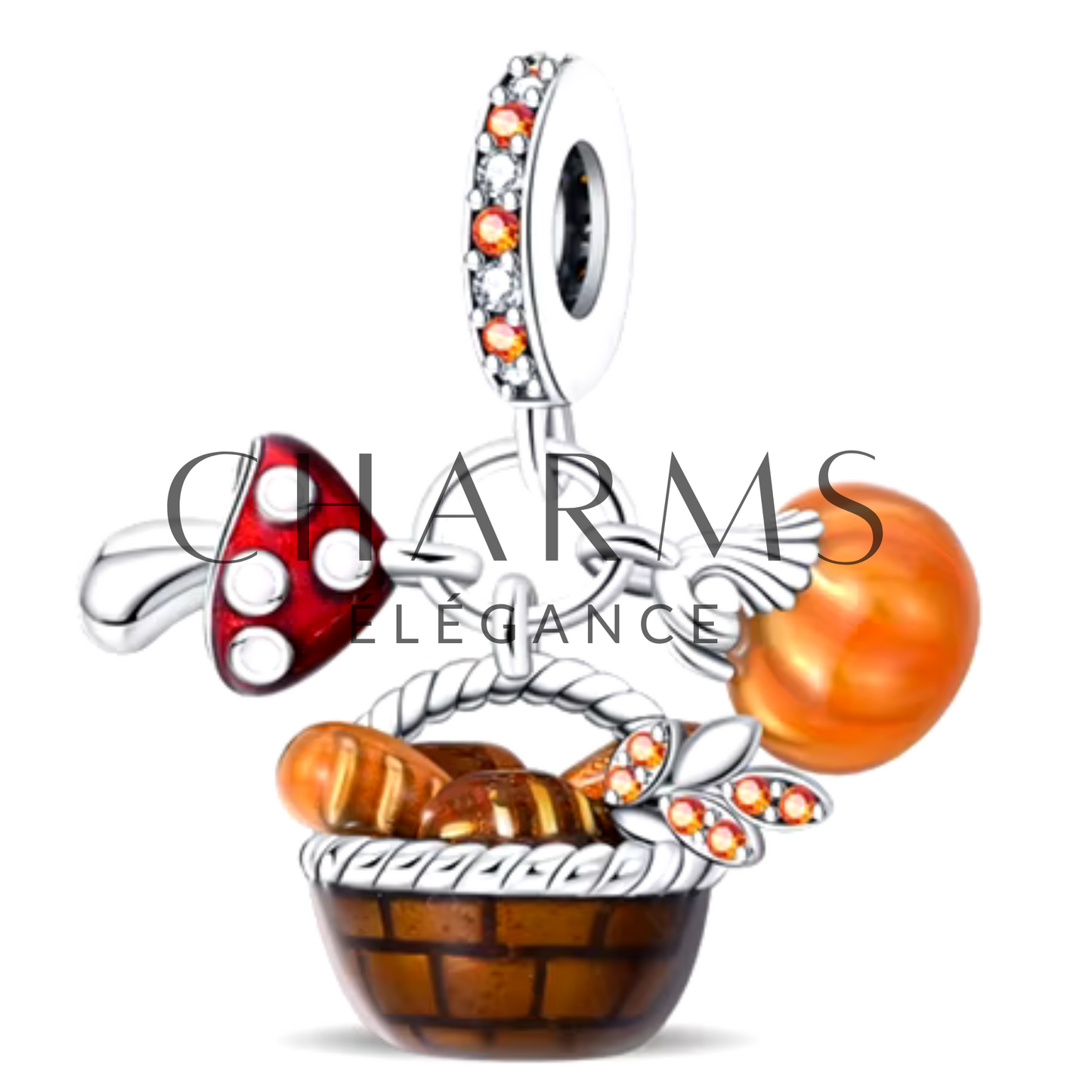 Charm - Korb mit Brötchen, Kürbis und Pilz
