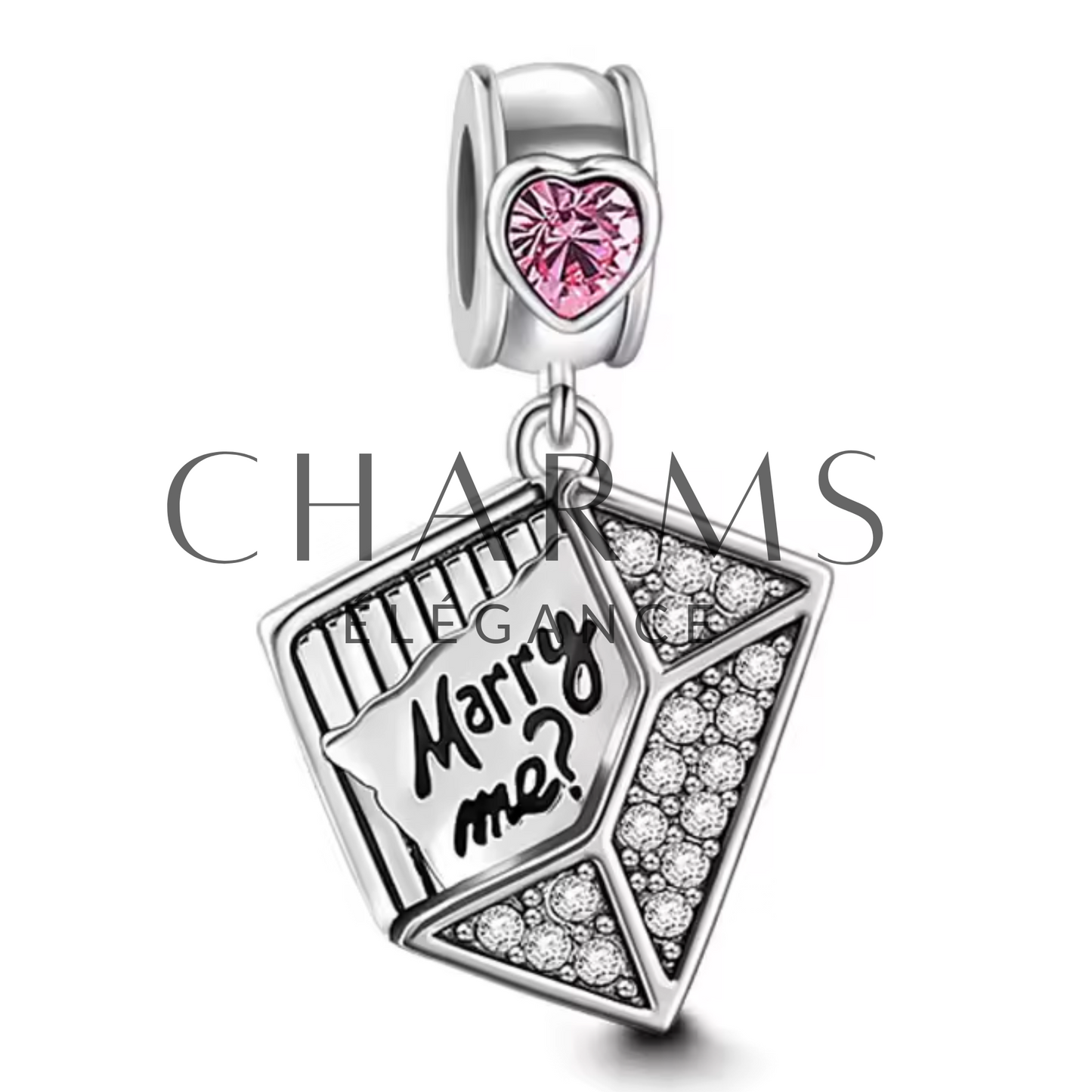 Charm Letter "Marry Me" - Declaration of Love and Elegance
