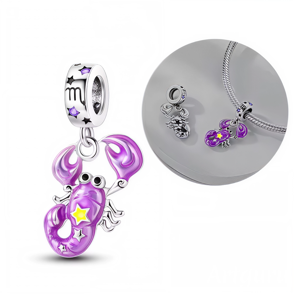 Charm-Anhänger - Skorpion mit Glow-in-the-Dark-Effekt