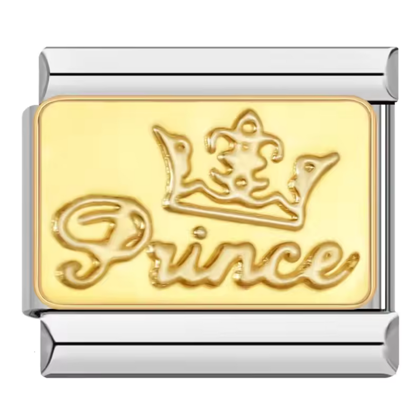 Silver and Gold Italian Charm – Prince