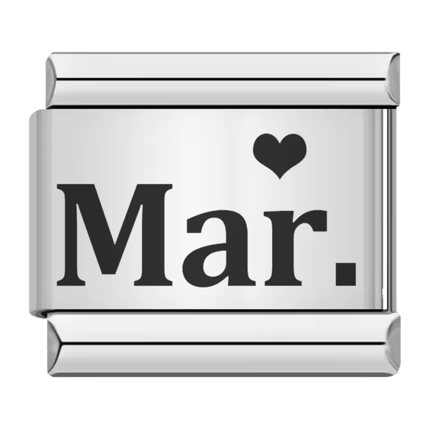 Silver Italian Charm – Month