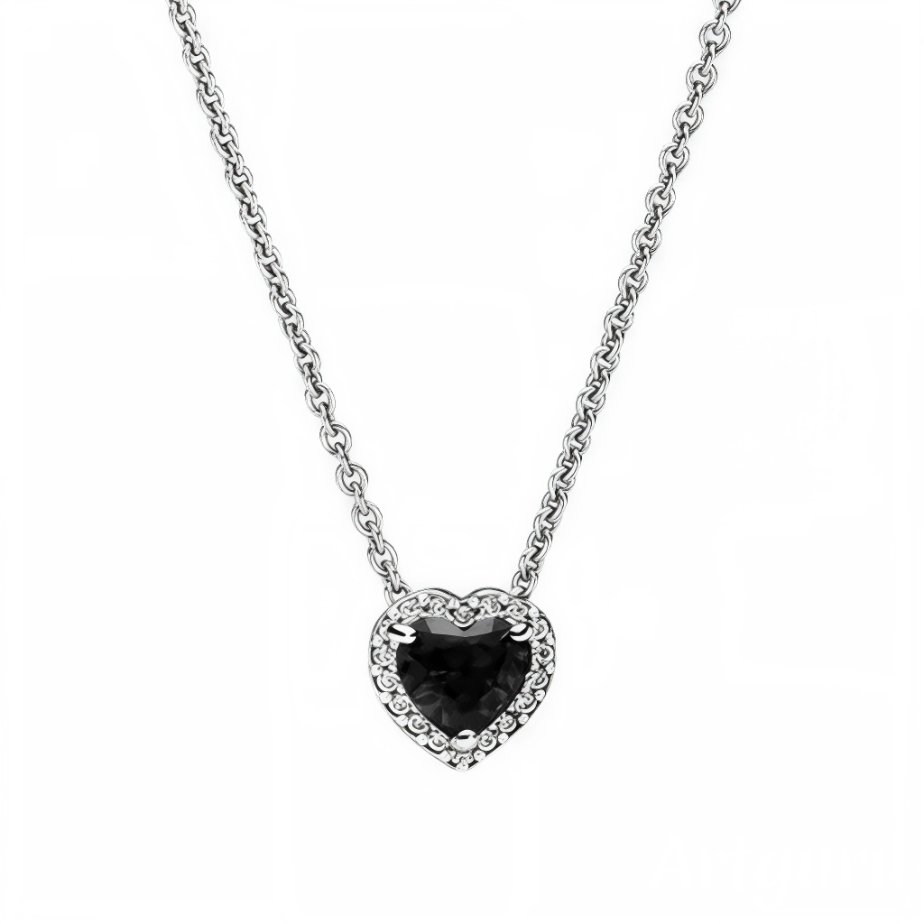 Silberne Herzkette – Farbenfrohe und symbolische Eleganz