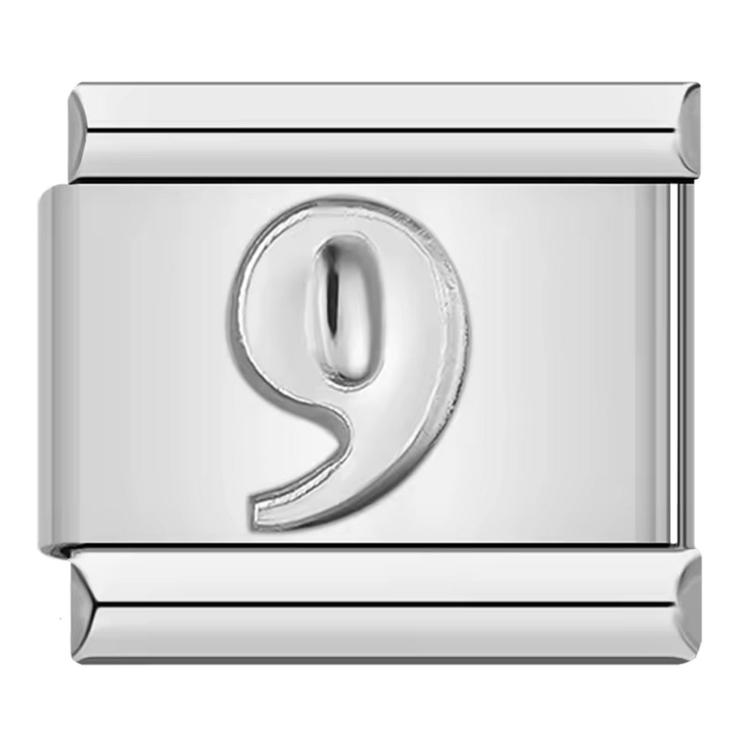 Silver Italian Charm – Numbers 0 to 9