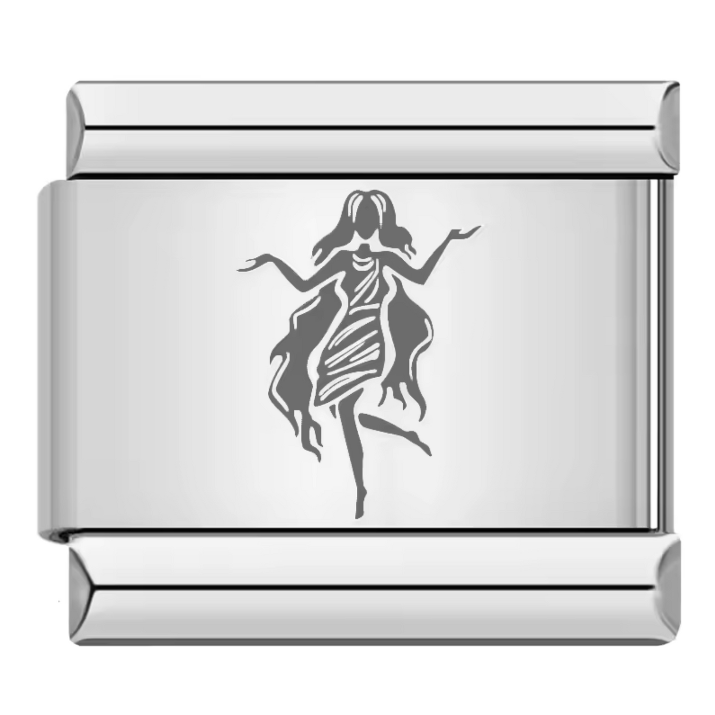 Silver Italian Charm – Grey Zodiac Sign