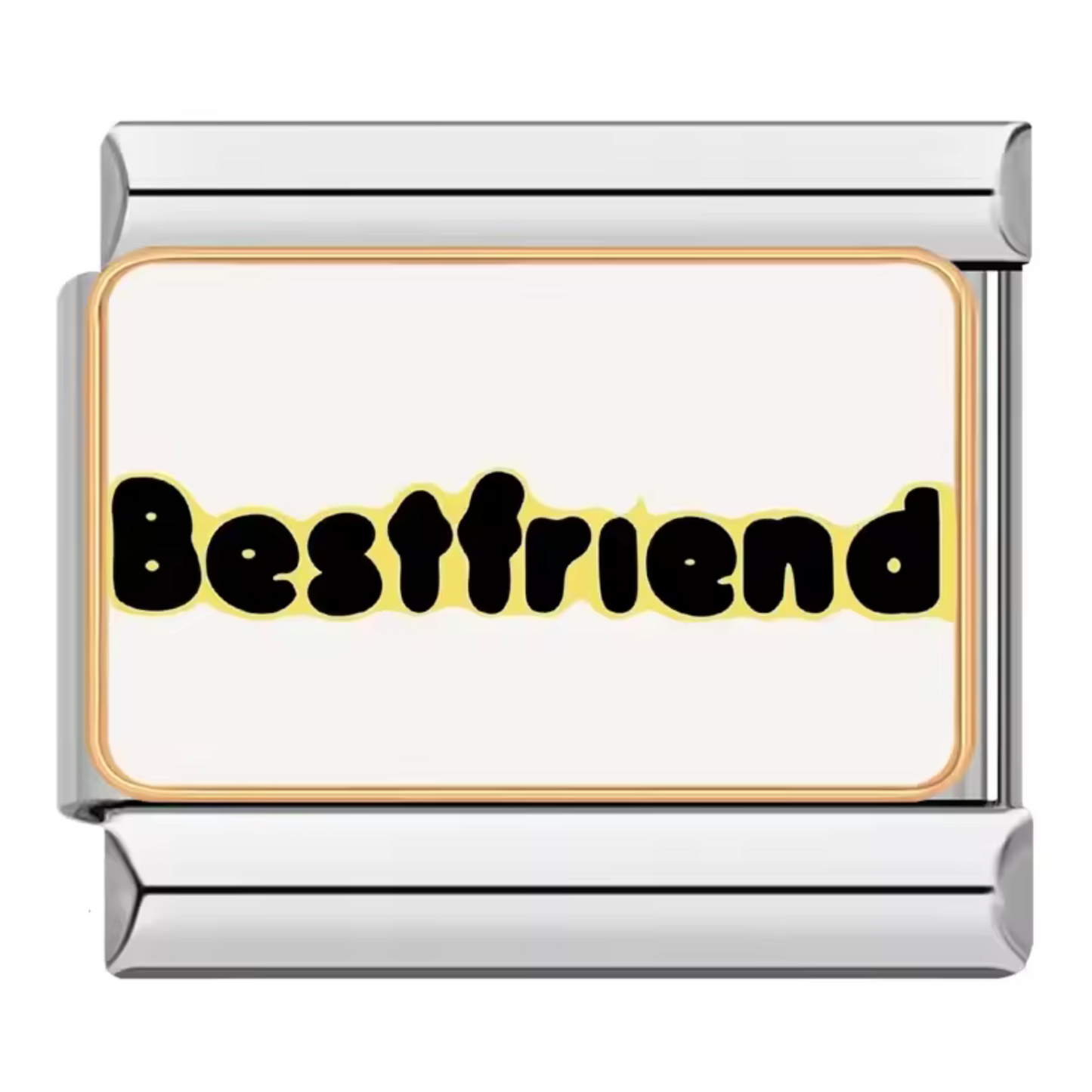 Silver Italian Charm – “Bestfriend”