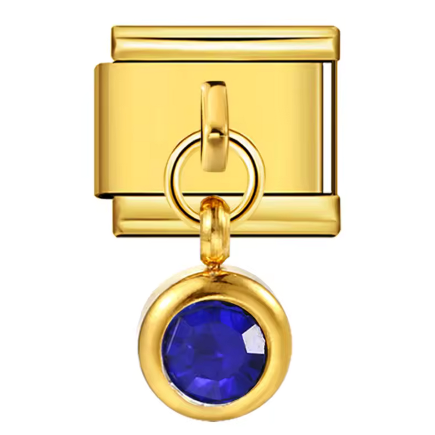 Italienischer Goldfarbener Charm – Geburtsstein