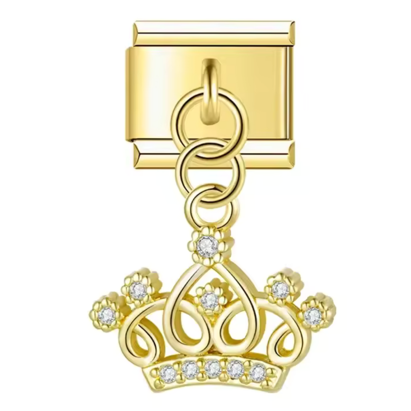 Italian Charm Pendant in Rose Gold, Silver or Gold – Crown