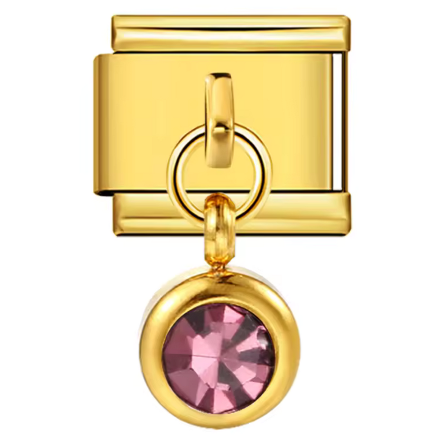 Italienischer Goldfarbener Charm – Geburtsstein