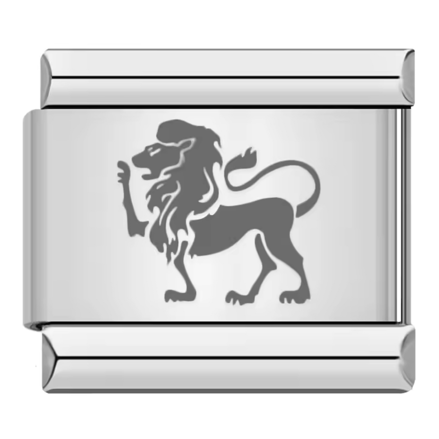 Silver Italian Charm – Grey Zodiac Sign