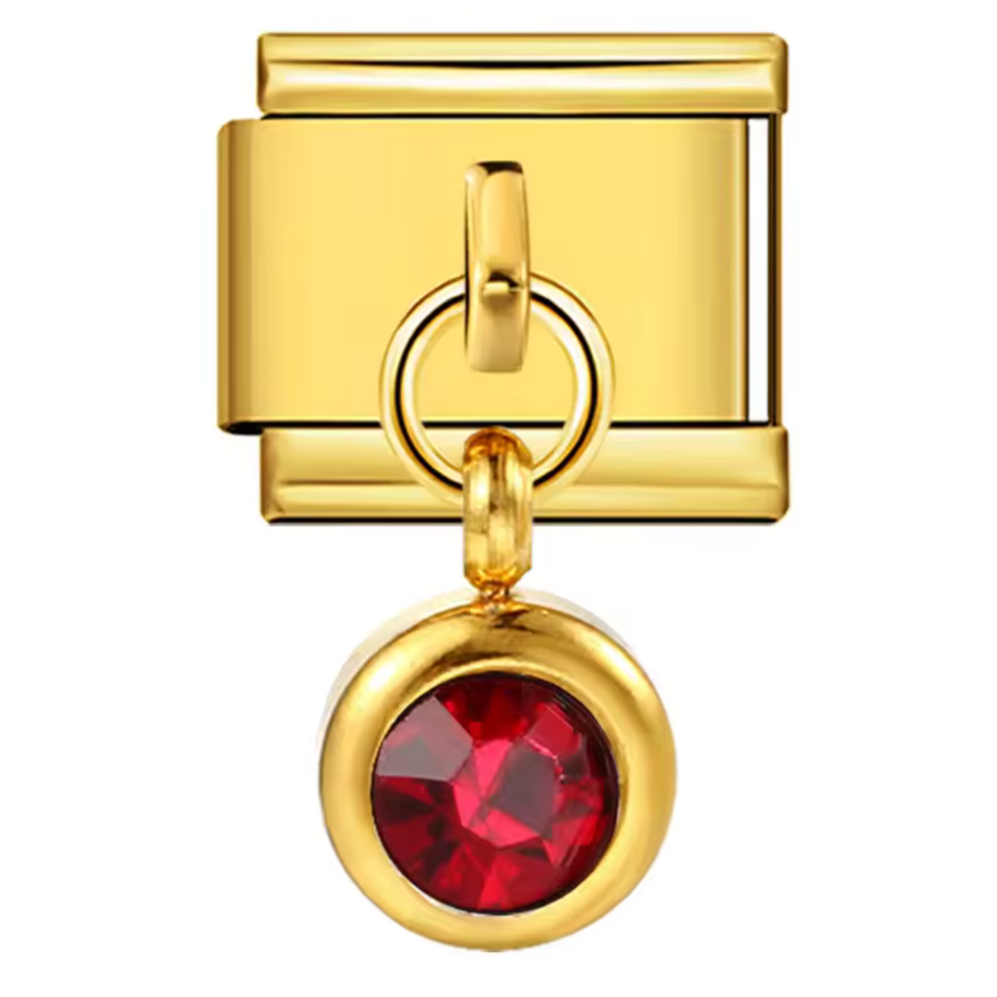Italienischer Goldfarbener Charm – Geburtsstein
