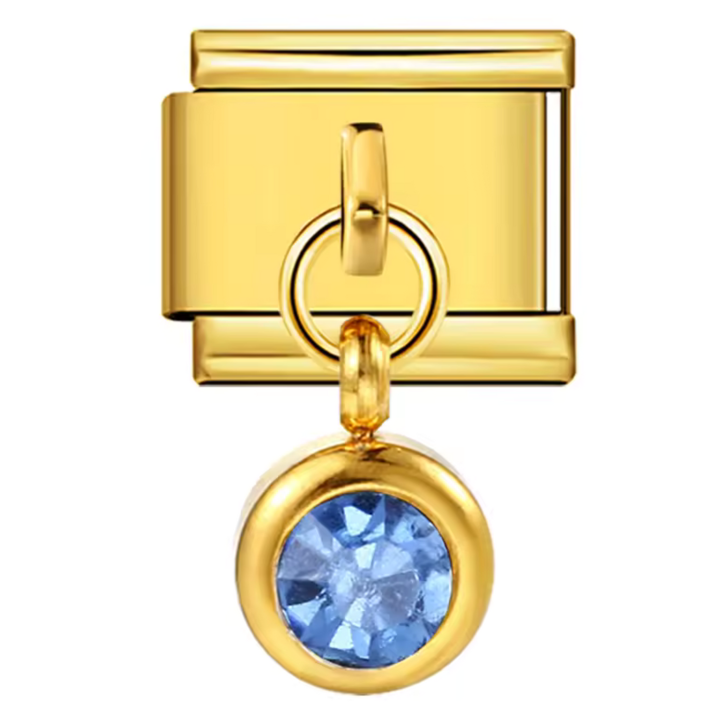 Italienischer Goldfarbener Charm – Geburtsstein