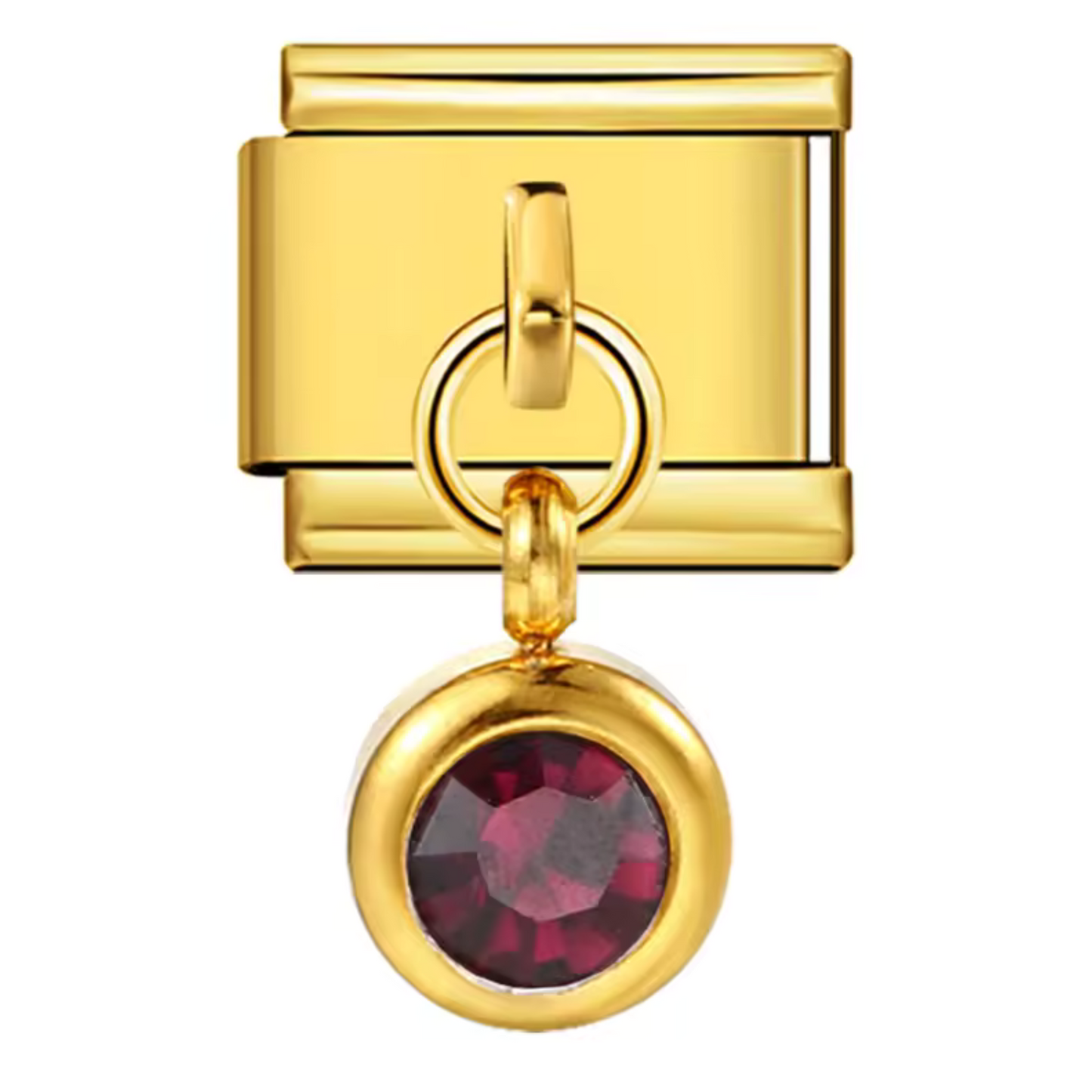 Italienischer Goldfarbener Charm – Geburtsstein