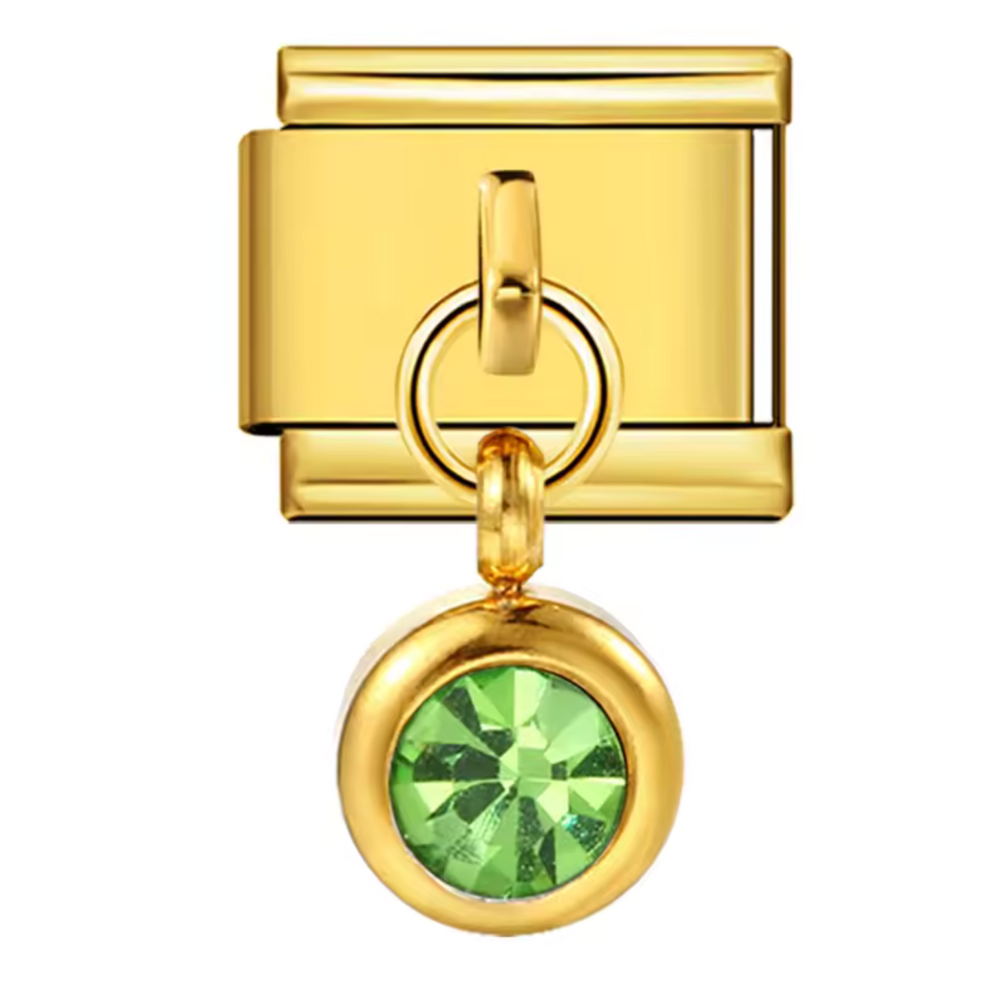 Italienischer Goldfarbener Charm – Geburtsstein