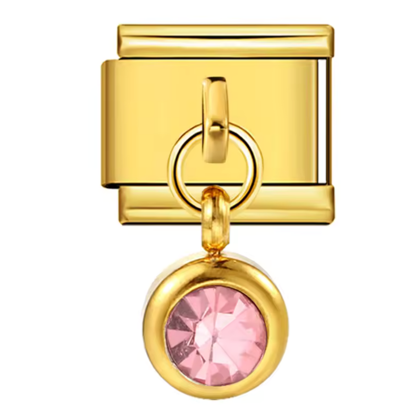 Italienischer Goldfarbener Charm – Geburtsstein