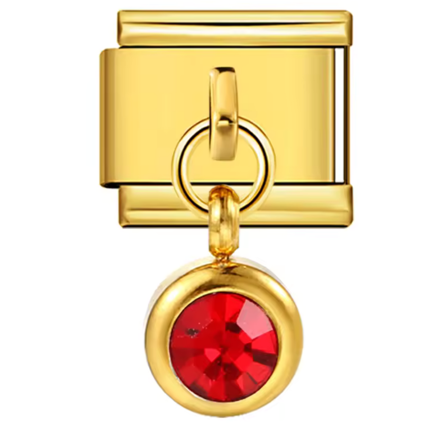 Italienischer Goldfarbener Charm – Geburtsstein