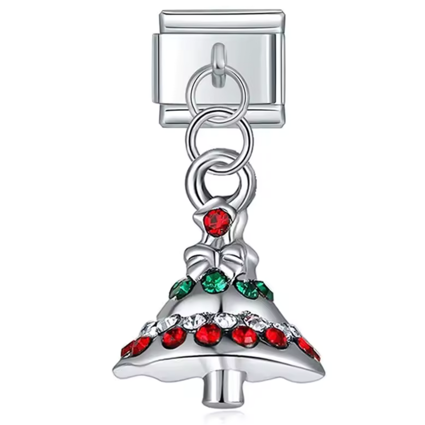 Charm Italien Pendentif – Sapin de Noël Argenté