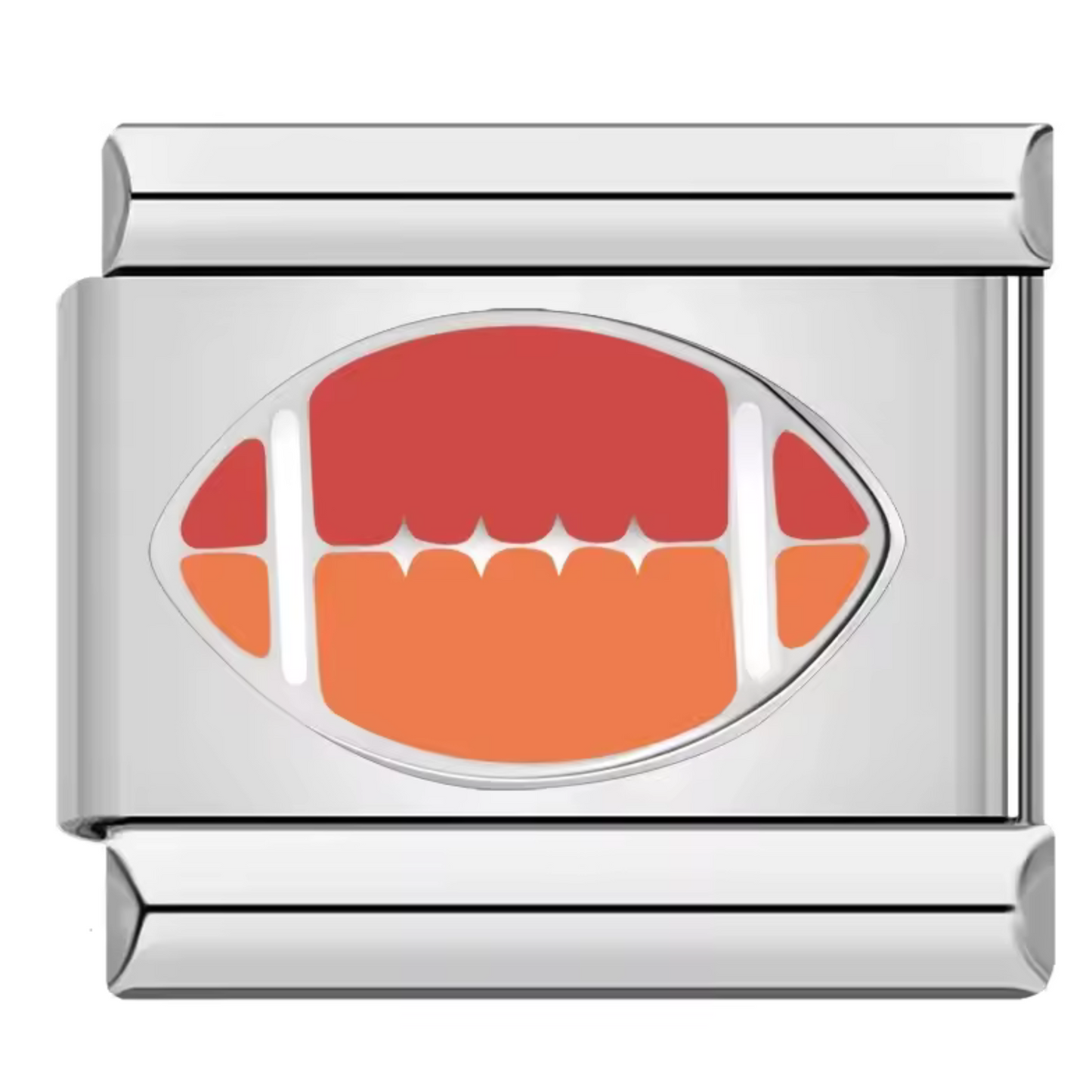 Silver Italian Charm – Rugby Ball