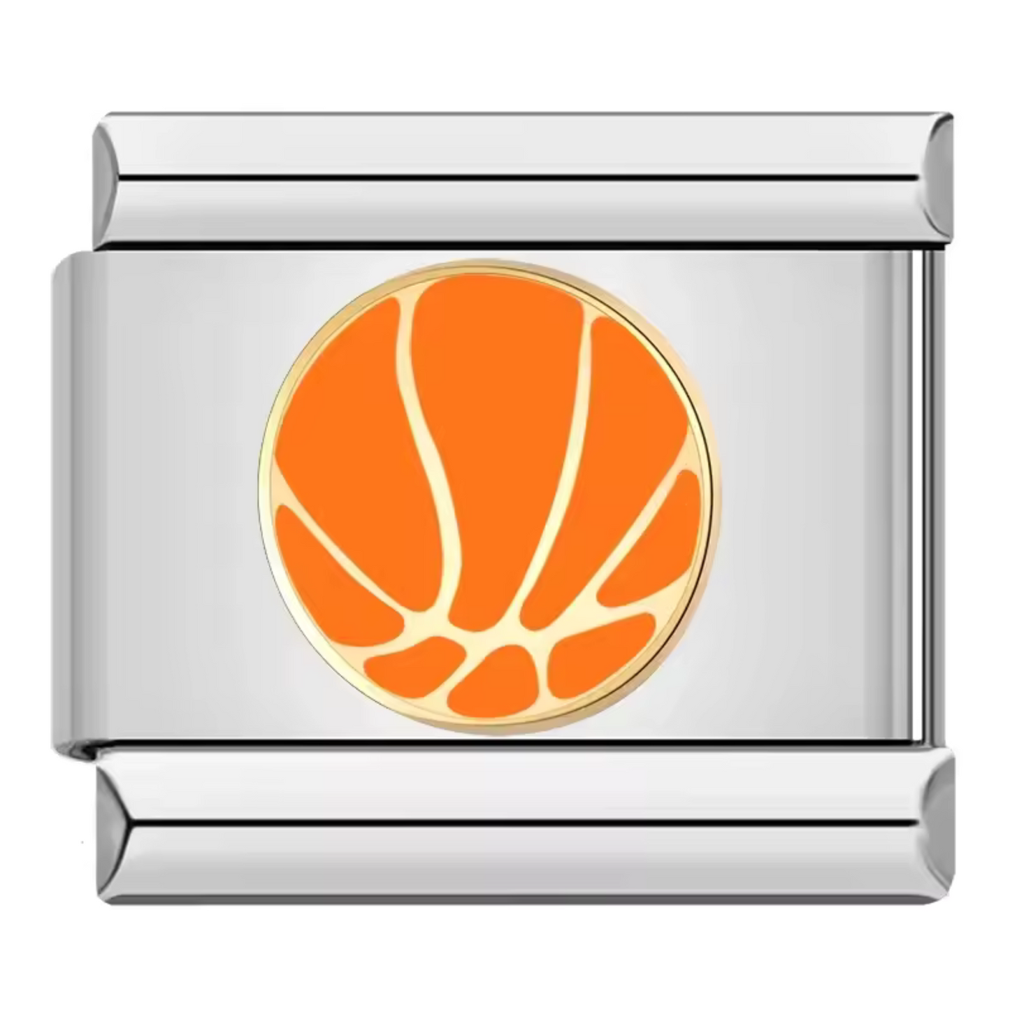 Silver Italian Charm – Basketball
