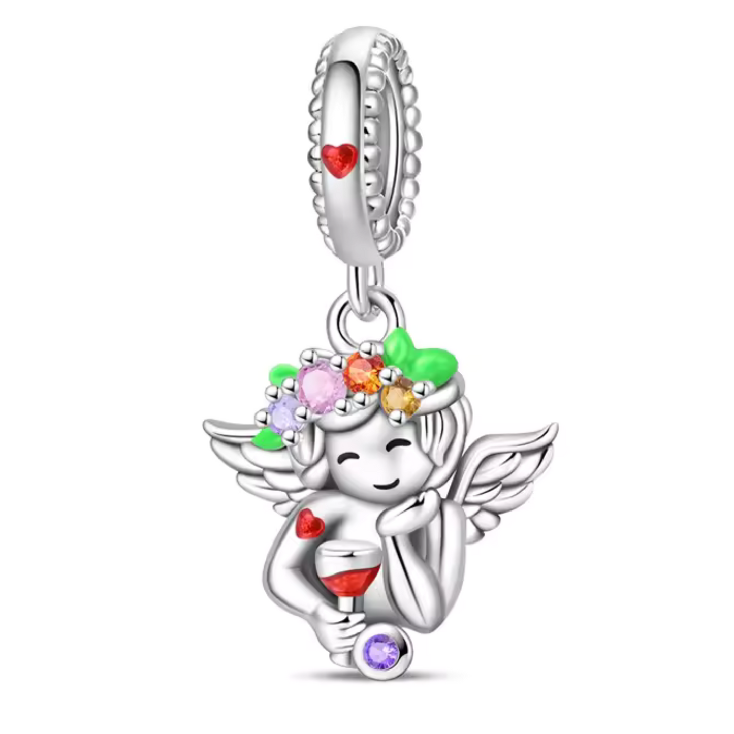 Charm Ange Céleste – Verre de Vin en Main